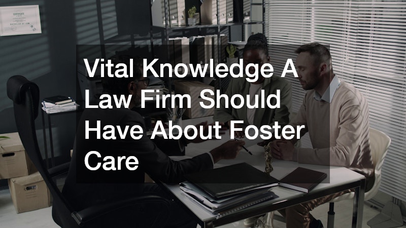Vital Knowledge A Law Firm Should Have About Foster Care